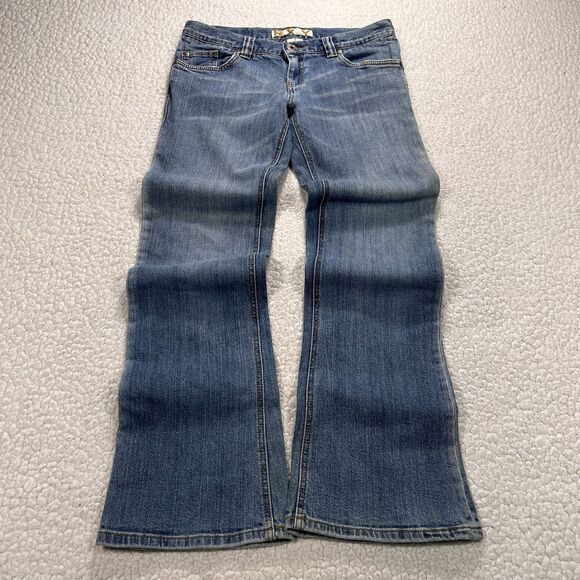 Roxy Sunset Beach Flare Jeans Women’s 7 (31x31) Blue Y2K Boho Western Rodeo Surf - Picture 13 of 14